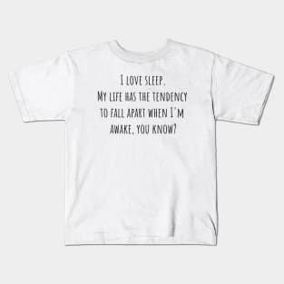 I Love Sleep Kids T-Shirt